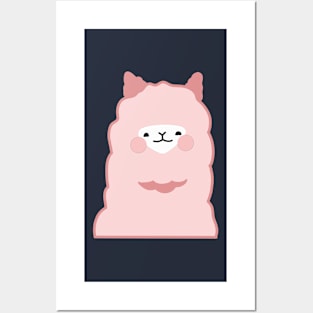 Cute Pink Llama Posters and Art